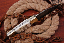 Load image into Gallery viewer, HS-432 | Custom Handmade Damascus Steel Hunitng Knife - Stag Horn Handle