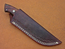 Load image into Gallery viewer, HS-776 Custom Handmade Damascus Skinner Knife With Camel Bone & Wood Handle