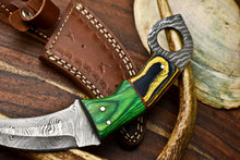 Load image into Gallery viewer, HS-895 Handmade Damascus Hunting Blade Karambit Full Tang Knife