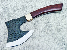 Load image into Gallery viewer, HS-1024 Custom Hand Forged Railroad Spike Carbon Steel Chopper Axe Knife -Wood