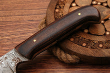 Load image into Gallery viewer, HS-766 Custom Handmade Damascus Steel Skinner Knife With Micarta Hanlde