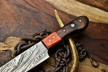 Load image into Gallery viewer, Hand Made Damascus Steel Blade Chef Kitchen Full Tang Knife | Hard Wood