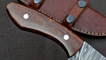 Load image into Gallery viewer, HS-587 CUSTOM HANDMADE DAMASCUS STEEL HUNTING CAMP SKINNER KNIFE
