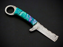 Load image into Gallery viewer, HS-962 '' Custom Hand Forged 7.5" Damascus Steel Full Tang Cowboy Bull Cutter Knife