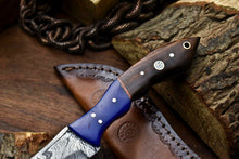 Load image into Gallery viewer, HS-655 Custom Handmade Damascus Hunting Skinning Blade Hunter Camping Full Tang Knife