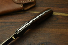 Load image into Gallery viewer, Custom Handmade Damascus Steel Blade Liner-Lock Pocket Folding Knife| HARD WOOD