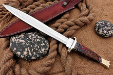 Load image into Gallery viewer, Handmade D2 Fighter Hunting Combat Mini Sword knife With Resin Handle