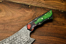 Load image into Gallery viewer, HS-274 Hand Made Damascus Steel Blade Chopper Cleaver Knife Full Tang Knife | Hard W