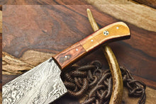 Load image into Gallery viewer, HS-278 Hand Made Damascus Steel Blade Chopper Cleaver Knife Full Tang Knife | Hard Wood