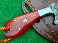 Load image into Gallery viewer, HS-993 COWBOY KNIFE CUSTOM HANDMADE EDC DAMASCUS HUNTING OUTDOOR PANCAKE SHEATH FREE