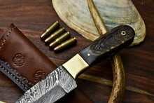 Load image into Gallery viewer, HS-614 Handmade Damascus Skinning Blade Camping Full Tang Knife