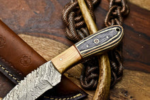 Load image into Gallery viewer, Custom Handmade Damascus Hunting Skinning Blade Hunter Camping Full Tang Knife