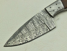 Load image into Gallery viewer, HS-586 8" Custom Handmade Damascus Steel Hunting Skinner knife With Rose Wood Handle