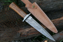 Load image into Gallery viewer, HS-368 '' Damascus Steel Dagger Knife, Hunting Dagger Knife, Hand Forged knife, Heavy duty