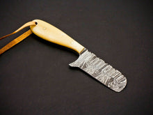 Load image into Gallery viewer, HS-966 '' Custom Hand Forged 6.00" Damascus Steel Full Tang Cowboy Bull Cutter Knife