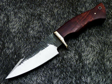 Load image into Gallery viewer, HS-377 '' Custom Hand Forged Railroad Spike Carbon Steel 10" Skinning Knife Wood
