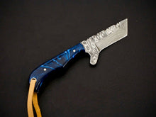 Load image into Gallery viewer, HS-970 '' Custom Hand Forged 6.00" Damascus Steel Full Tang Cowboy Bull Cutter Knife