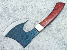 Load image into Gallery viewer, HS-1024 Custom Hand Forged Railroad Spike Carbon Steel Chopper Axe Knife -Wood