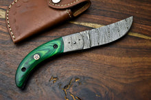 Load image into Gallery viewer, Custom Handmade Damascus Steel Blade Liner-Lock Pocket Folding Knife| HARD WOOD