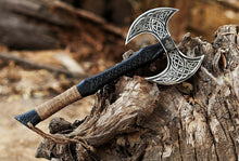 Load image into Gallery viewer, HS-1017 Custom handmade hand-forged carbon steel hunting axe Viking hatchet tomahawk axe