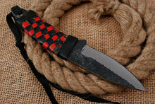 Load image into Gallery viewer, HS-756 Custom Hand Forged Railroad Steel Skinner Knife 8.0 inch Overall And Leather Cord Handle
