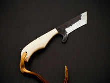 Load image into Gallery viewer, HS-957 '' Custom Hand Forged 6.00" Carbon Steel Full Tang Cowboy Bull Cutter Knife