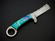 Load image into Gallery viewer, HS-962 '' Custom Hand Forged 7.5" Damascus Steel Full Tang Cowboy Bull Cutter Knife