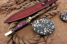 Load image into Gallery viewer, Handmade D2 Fighter Hunting Combat Mini Sword knife With Resin Handle