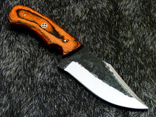 Load image into Gallery viewer, HS-581 Custom Hand Forged Railroad Spike Carbon Steel 8.5" Skinning Knife WOOD
