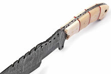 Load image into Gallery viewer, HS-935 Custom Handmade Damascus Steel Tracker-Hunting Knife With Camel Bone Handle