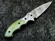 Load image into Gallery viewer, HS-1121 '' CUSTOM HANDMADE DAMASCUS BLADE POCKET FOLDING KNIFE LINER LOCK
