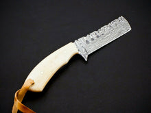 Load image into Gallery viewer, HS-973 Custom Hand Forged 6.00" Damascus Steel Full Tang Cowboy Bull Cutter Knife