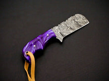 Load image into Gallery viewer, HS-967 '' Custom Hand Forged 5.00" Damascus Steel Full Tang Cowboy Bull Cutter Knife