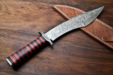 Load image into Gallery viewer, HS-324 | Custom Handmade Damascus Steel Bowie Knife - Beautiful Hard Wood Handle