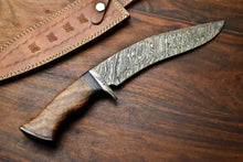 Load image into Gallery viewer, HS-868 Custom Handmade Damascus Steel Hunitng/Kukri Knife - Awesome Wood Handle