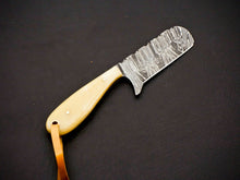 Load image into Gallery viewer, HS-966 '' Custom Hand Forged 6.00" Damascus Steel Full Tang Cowboy Bull Cutter Knife