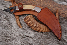Load image into Gallery viewer, HS-913 Custom Handmade High Carbon Steel Karamabit Knife With Camel Bone Handle