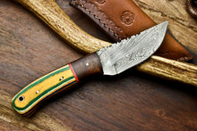 Load image into Gallery viewer, HS-645 Custom Handmade Damascus Hunting Skinning Blade Hunter Camping Full Tang Knife