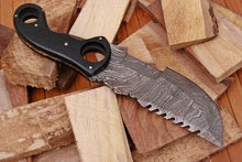 Load image into Gallery viewer, HS-930 Custom Handmade Damascus Steel Hunting/Tracker knife - Aweosme Micarta Handle