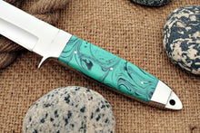 Load image into Gallery viewer, Custom Handmade Steel D2 Fighter Hunting Combat Mini Tanto Blade Sword knife With Resin Handle