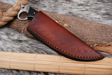 Load image into Gallery viewer, HS-436 | Custom Handmade Damascus Steel Hunitng Knife - Buffalo Horn Handle
