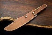 Load image into Gallery viewer, HS-335 | Custom Handmade Damascus Steel Hunting Bowie Knife - Camel Bone Handle