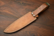 Load image into Gallery viewer, HS-330 | Custom Handmade Damascus Steel Hunitng/Bowie Knife - Colour Camel Bone Handle