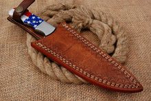 Load image into Gallery viewer, HS-464 10'' Custom Handmade Railroad Steel Hunting Knife With Flag Resin Handle