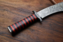 Load image into Gallery viewer, HS-324 | Custom Handmade Damascus Steel Bowie Knife - Beautiful Hard Wood Handle