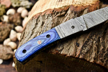Load image into Gallery viewer, Custom Handmade Damascus Steel Pocket Folding Knife - Beautiful Hard Wood Handle