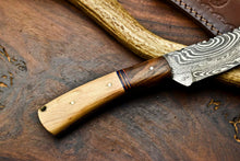 Load image into Gallery viewer, HS-605 Handmade Damascus Skinning Blade Camping Full Tang Knife