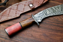 Load image into Gallery viewer, HS-865 Custom Handmade Damascus Steel Hunitng/Kukri Knife - Wood & Bone Handle
