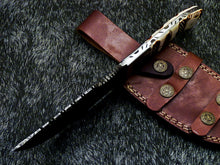 Load image into Gallery viewer, HS-918 '' Custom Hand Forged Damascus Steel 10" Tracker Hunting Knife BONE Handle
