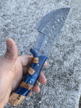 Load image into Gallery viewer, HS-928 Custom Handmade Damascus Tracker/Hunitng Knife With Wood Handle Handle